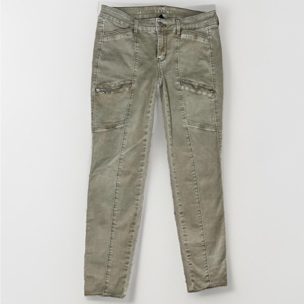 White House Black Market Olive Skinny Cargo Pants
